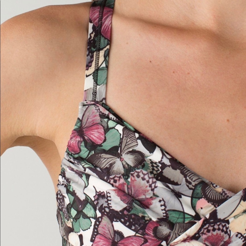 Lululemon wrap it up tank - butterfly print